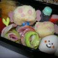 abumix's cooksnap of when they made 可愛いキャンディー♡ キャラ弁のおかず.