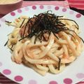 せいちゃんママ☆'s cooksnap of when they made 簡単ランチ＊濃厚明太子うどん＊.