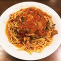 ❀ひよこのこ❀'s cooksnap of when they made 鶏肉ときのこのトマトベースパスタ.