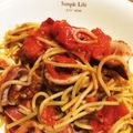 ＊mh＊'s cooksnap of when they made ヤリイカ★トマトの濃厚ジェノベーゼパスタ.