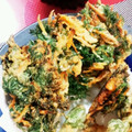 ☆にん☆'s cooksnap of when they made ☆人参の葉でサクサクかき揚げ☆.
