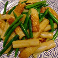さく*'s cooksnap of when they made ちくわといんげんのにんにく醤油炒め.