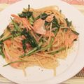 sorapapipu's cooksnap of when they made スモークサーモンとルッコラのクリームスパ.