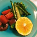 みぃーーみ☆'s cooksnap of when they made トマトおくらアスパラキャベツの和風サラダ.