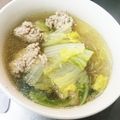 kiminov's cooksnap of when they made 白菜と鶏つくねの食べるスープ☆.