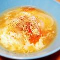 Aloha☆★'s cooksnap of when they made トマト、桜海老、新玉ねぎの卵スープ.