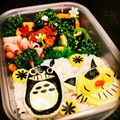 ma―chin's cooksnap of when they made トトロ ネコバス キャラ弁.