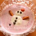 GoGo島みかん's cooksnap of when they made 雪だるま♪ヨーグルトアート.