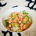 ﾁｲﾁｬﾝﾏﾏ's cooksnap of when they made 紅鮭ときゅうりの簡単ちらし寿司☆.