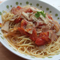 ルリナ's cooksnap of when they made あおいさんちの・・・トマトのスープスパ.