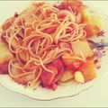 ママんま's cooksnap of when they made じゃがいもとウインナーのトマトパスタ.
