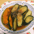 ☆asaminmi☆'s cooksnap of when they made かぼちゃピーマン、なすの揚げ浸し☆.