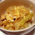 uiy's cooksnap of when they made ささみの親子丼.