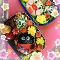 めぐツッキー☆'s cooksnap of when they made てんとう虫☆キャラ弁.