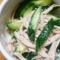 ☆KOYUMI☆'s cooksnap of when they made 鶏ササミとキュウリのニンニクごま油和え.