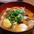 梨にゃんこ's cooksnap of when they made たっぷり根菜とさつま芋の豚汁.