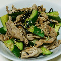 はまみお☆'s cooksnap of when they made きゅうりと豚肉の塩昆布炒め 梅肉和え♪.