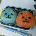 こっち16's cooksnap of when they made キャラ弁カンタンおにぎり5…パンダ.