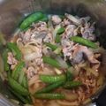 毒苺。's cooksnap of when they made スナップえんどうと豚肉のぽん酢炒め.