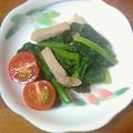 チェックのミニくま's cooksnap of when they made オイスターソースで旨☆ほうれん草ベーコン.