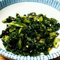 なまはむめろん's cooksnap of when they made 名産地発☆若ゴボウ葉のごま油炒め.