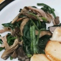 uzurin's cooksnap of when they made 舞茸ほうれん草彩り炒め。スタミナ仕様.