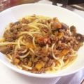 ほあちん's cooksnap of when they made ナスと挽き肉のトマトパスタ.