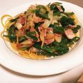 W．R．'s cooksnap of when they made *ホウレン草とベーコンの醤油パスタ*.