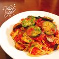 マイポ☆'s cooksnap of when they made うちの定番☆なすと豚肉のトマトパスタ.
