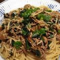 つくニャー's cooksnap of when they made なめことひじきとベーコンの和風スパゲティ.
