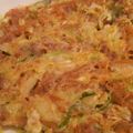 mayu☆com's cooksnap of when they made 焼きそば麺入りもちもちお好み焼き♪.