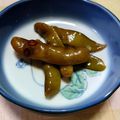 MIZU14's cooksnap of when they made ✿絹さやのパリパリ醤油漬け✿.