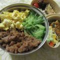 miyuki12's cooksnap of when they made 一人分三色弁当.