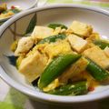 runa10's cooksnap of when they made 豆腐とスナップエンドウの卵とじ.