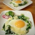 みまりん's cooksnap of when they made 小松菜チーズの巣ごもり目玉焼き.