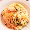 go5sachan's cooksnap of when they made 醤油が決め手！アスパラと鮭の卵チャーハン.