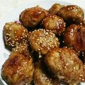 ゆき☆はな's cooksnap of when they made 里芋と豚ミンチの肉団子☆甘辛酸っぱい☆.