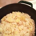 nyaatanto's cooksnap of when they made staubで作る☆シンプルたけのこご飯.