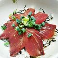 mahmican's cooksnap of when they made ブリのゴマ油だし醤油漬け丼.