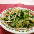 赤い電話's cooksnap of when they made えのきと相性抜群!!水菜のおひたし☆.