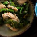 arippy's cooksnap of when they made ♥からし菜と鶏ささみの中華ごまあえ♥.