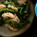 arippy's cooksnap of when they made ♥からし菜と鶏ささみの中華ごまあえ♥.