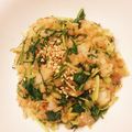 ＊にょにょん＊'s cooksnap of when they made 簡単！鮭と水菜のチャーハン.