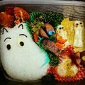 ma―chin's cooksnap of when they made キャラ弁 ムーミン.