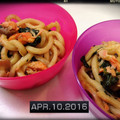 hotchick's cooksnap of when they made ♪鮭と舞茸のバター醤油焼きうどん♪.