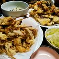 はーちゃん：3's cooksnap of when they made 我が家の天婦羅衣☆衣が美味しい卵入り.