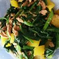 ツインズ♀ママ's cooksnap of when they made ほうれん草とピーマンのシーチキン炒め.