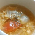 shiisuke's cooksnap of when they made トマト、桜海老、新玉ねぎの卵スープ.