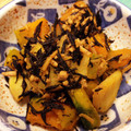 おぅぷん's cooksnap of when they made かぼちゃとさつまいもとひじきの炒め煮.