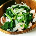 ロケットダイブ's cooksnap of when they made 新玉ねぎとほうれん草のガーリック炒め☆.